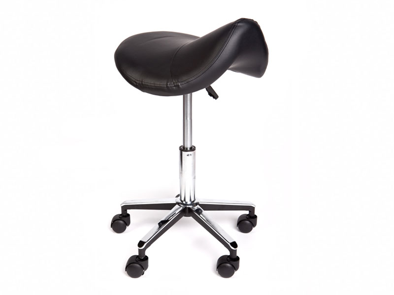Pacific Medical Standard Saddle Stool Black