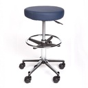 Pacific Medical Premium Round Stool With Foot Ring Navy Blue