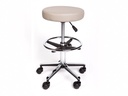 Pacific Medical Premium Round Stool With Foot Ring Grey