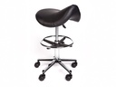 Pacific Medical Premium Saddle Stool With Foot Ring Black