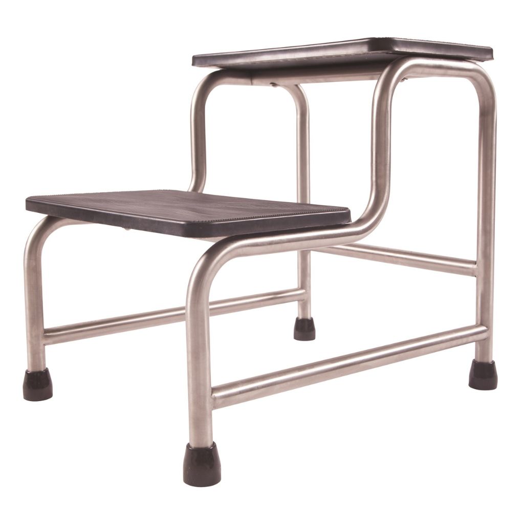 Pacific Medical Double Metal Step With Rubber Non Slip Surface