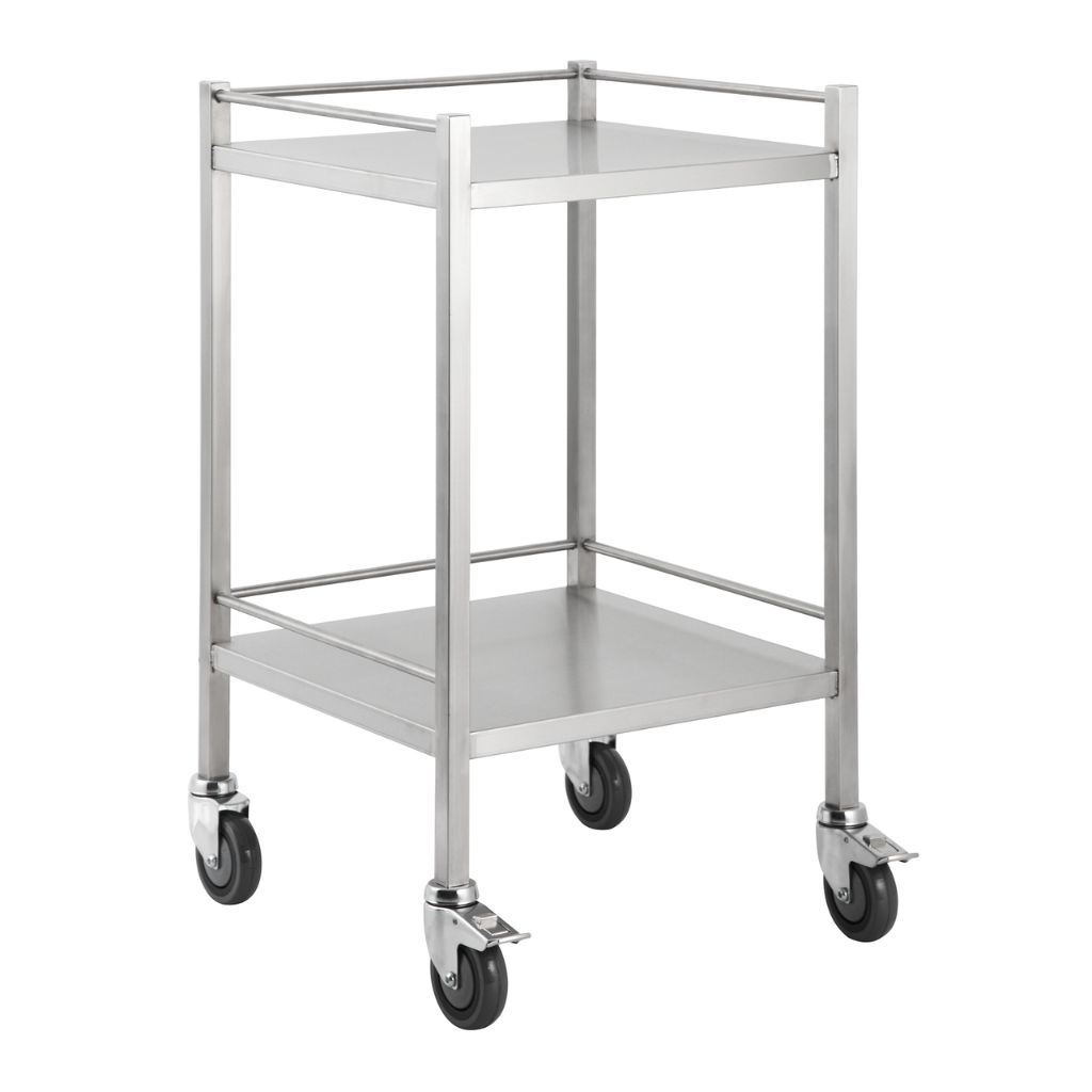 Pacific Medical Stainless Steel Trolley Single No Drawer