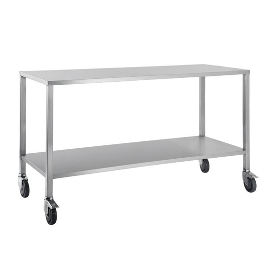 Pacific Medical Stainless Steel Trolley Single No Rail On Top 800mm Wide
