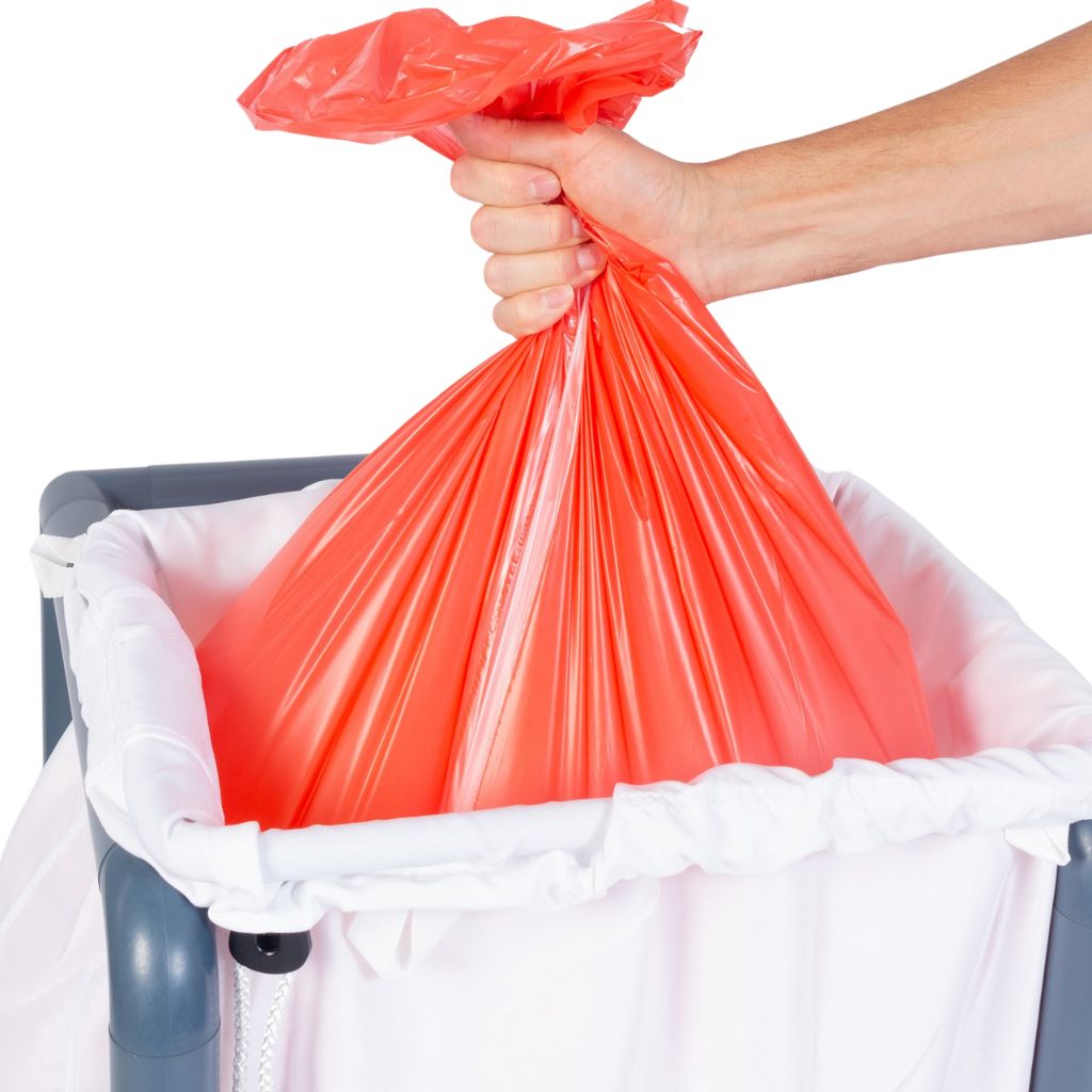 Pacific Medical Soluble Seam Linen Bag Red