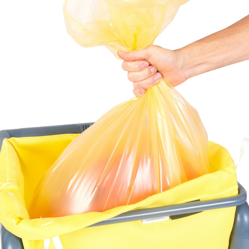 Pacific Medical Soluble Seam Linen Bag Yellow