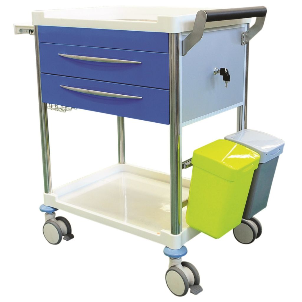 Pacific Medical Treatment Trolley 2 Drawer Blue