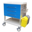 Pacific Medical Treatment Trolley 3 Drawer Blue