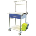 Pacific Medical Infusion Trolley 1 Drawer Blue