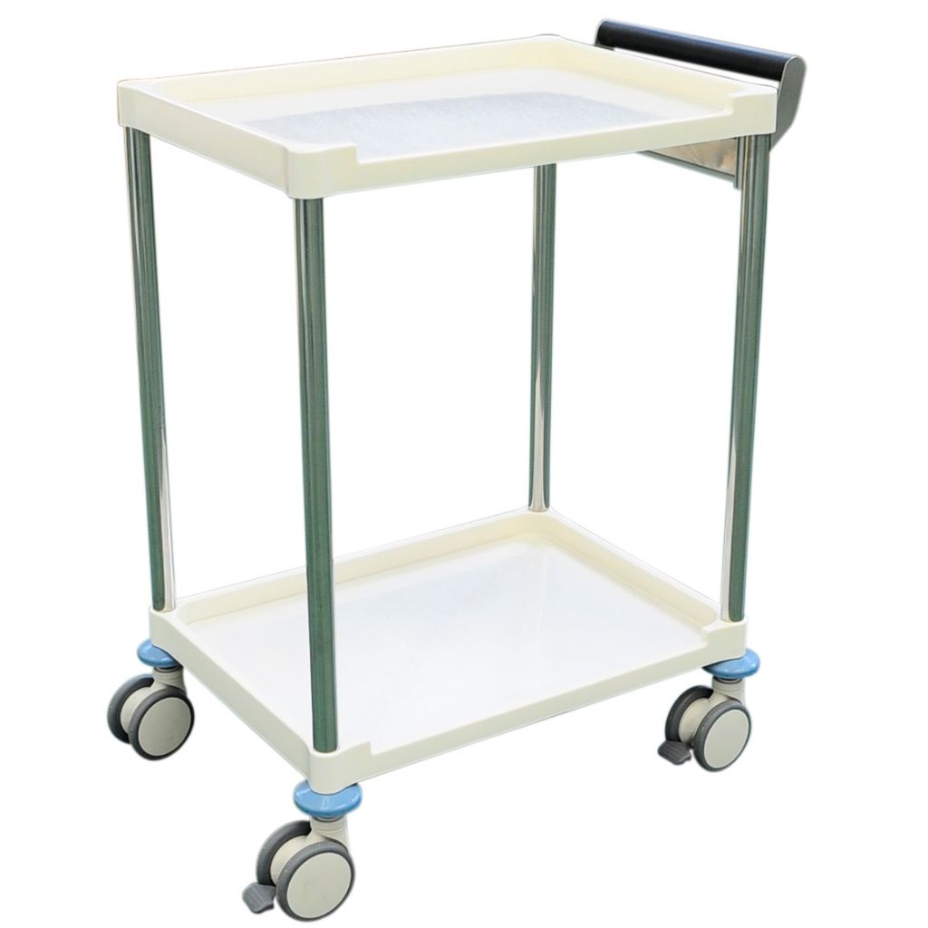 Pacific Medical Instrument Trolley No Shelf White