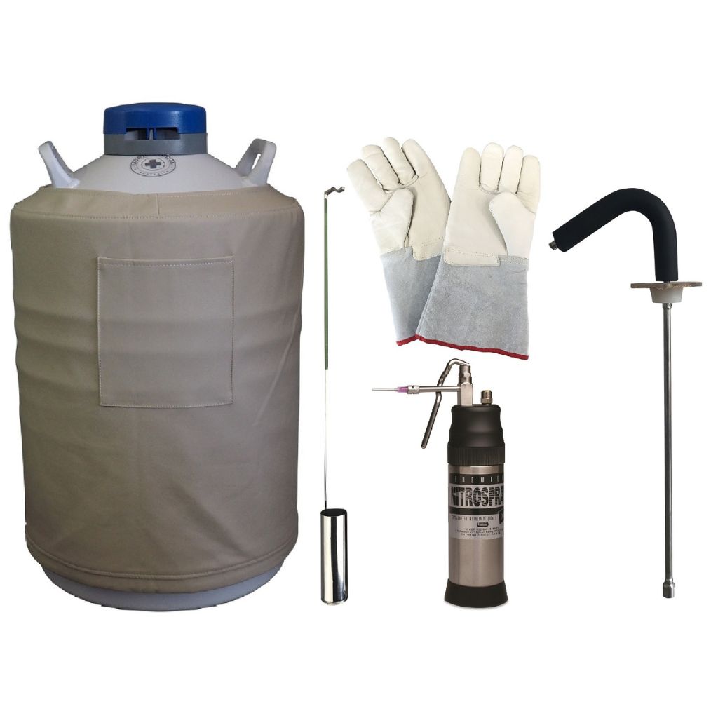 Pacific Medical Cryotherapy Package Includes Nitrospray 300ml, Dewar 20 Litre, Extractor & Gloves