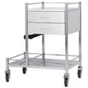 Pacific Medical Stainless Steel Oxygen Trolley Single 2 Drawer