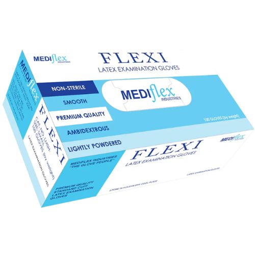 Mediflex Flexi Lightly Powdered Latex Gloves Pack Of 100