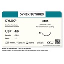 Dynek Dyloc Synthetic Non Absorbable 4/0x45cm On 19mm 3/8 Sutures Box Of 36