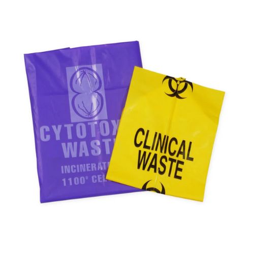 Sentry Clinical Waste Bags 55 Litre Yellow Pack Of 50