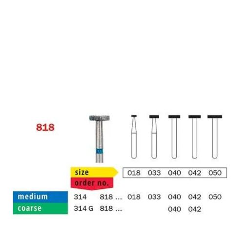 Diaswiss Diamond FG Wheel Bur 314 818 534 042 Coarse Pack Of 5