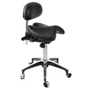 Winbex Kimi Saddle Seat Stool With Back Black