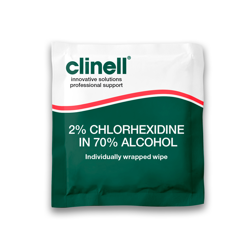 Clinell 2% Chlorhexidine In 70% Alcohol Wipes Pack Of 240