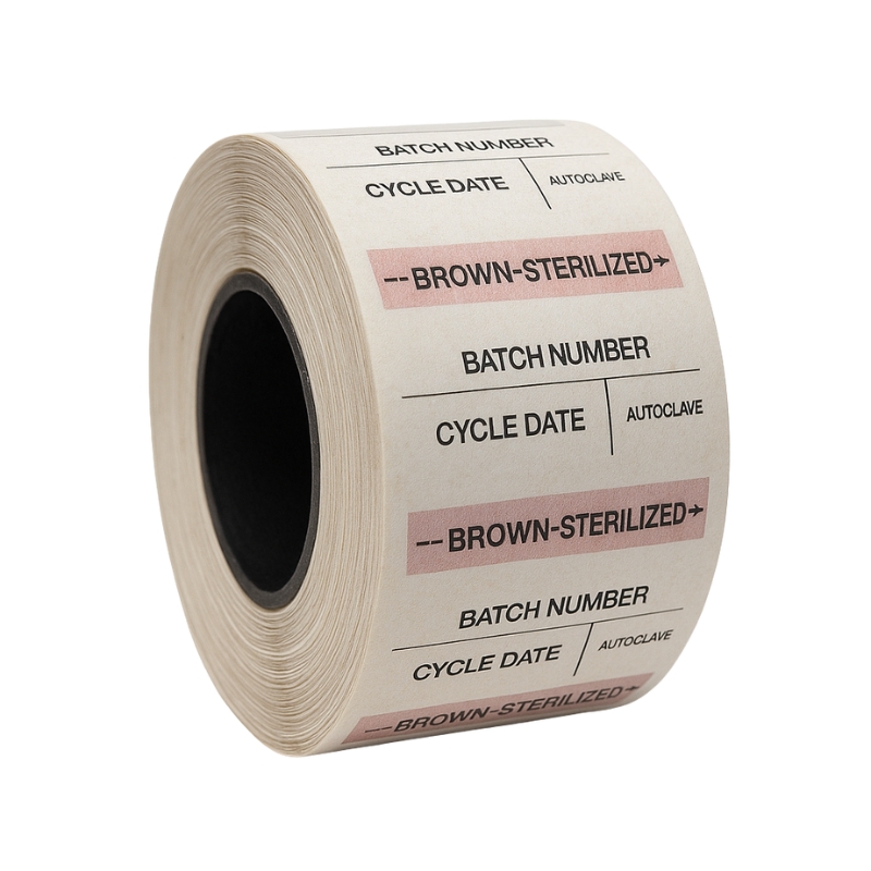 Printex Steam Process Indicator Double Adhesive Batch Labels White Roll Of 700 Labels