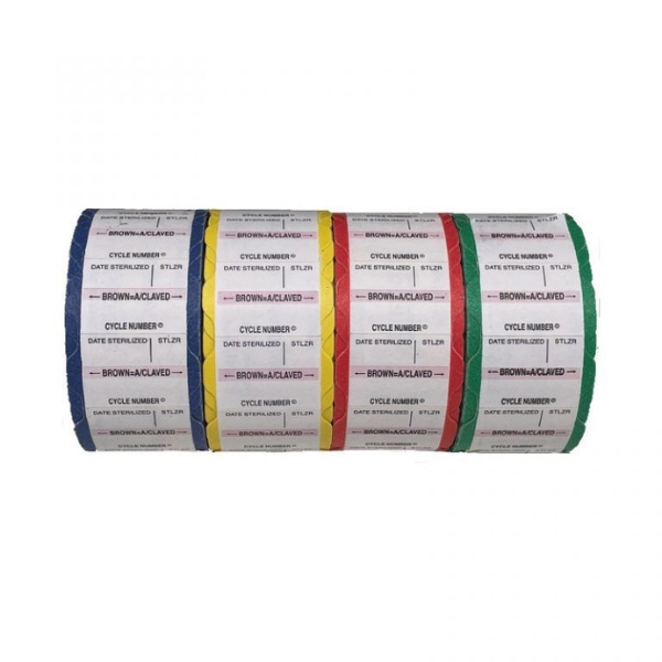Printex Steam Process Indicator Double Adhesive Batch Labels White Roll Of 700
