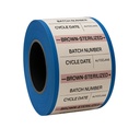 Printex Steam Process Indicator Double Adhesive Batch Labels Blue Roll Of 700 Labels