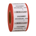 Printex Steam Process Indicator Double Adhesive Batch Labels Red Roll Of 700 Labels