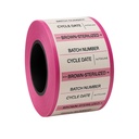 Printex Steam Process Indicator Double Adhesive Batch Labels Cerise Roll Of 700 Labels