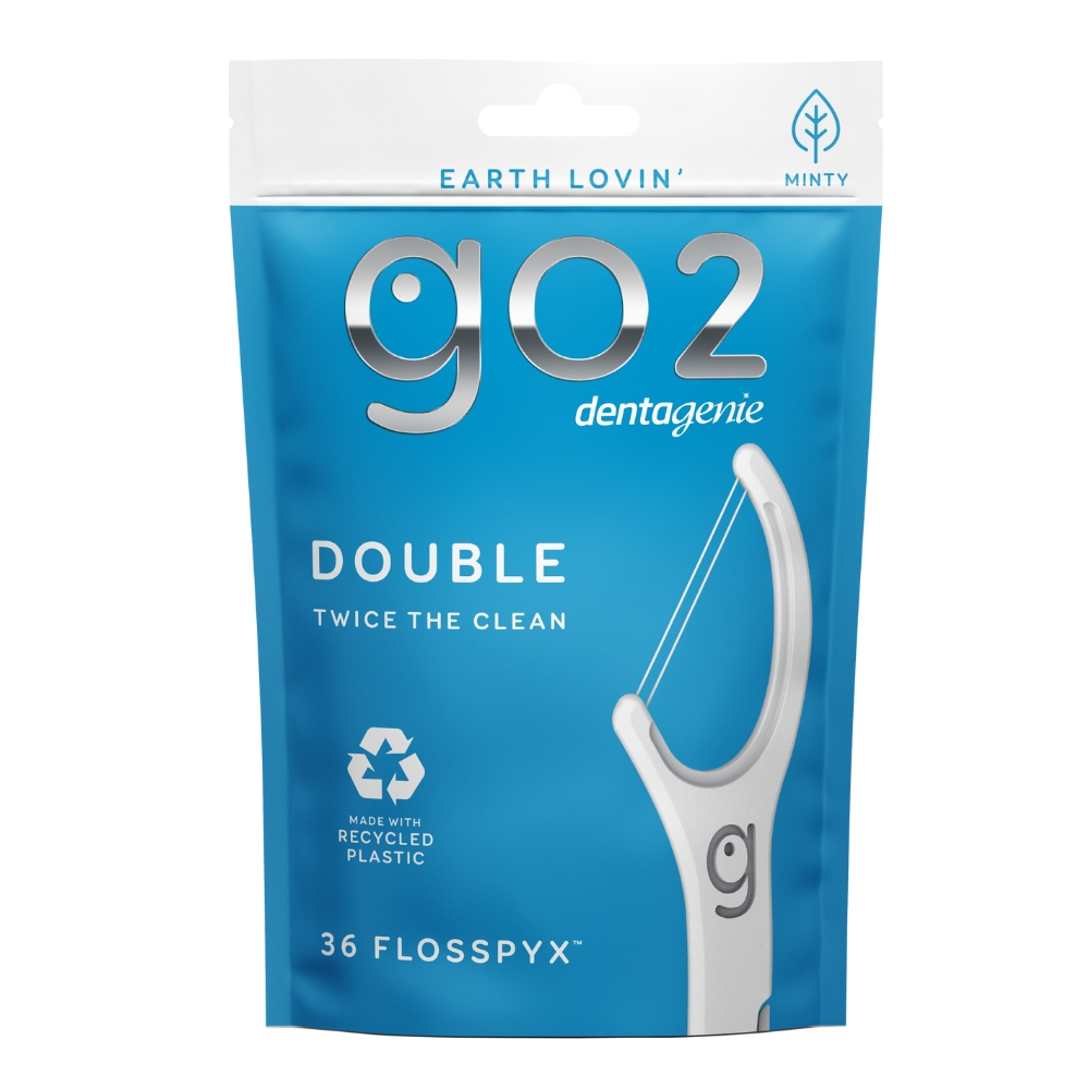 GO2 Dentagenie Flosspyx Minty Double Pack Of 36 