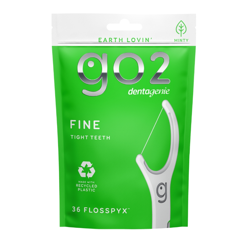 GO2 Dentagenie Flosspyx Minty Fine Pack Of 36