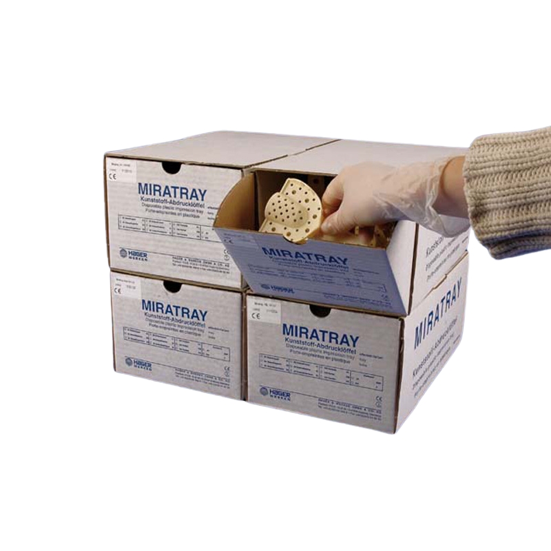 Hager & Werken Miratray Disposable Impression Trays Plastic White Medium Lower Pack Of 50