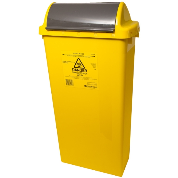 EasyCollect 25 Sharps Container Yellow 21 Litre No Tray