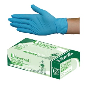 Livingstone Universal Nitrile Examination Gloves Powder Free Blue Pack of 100
