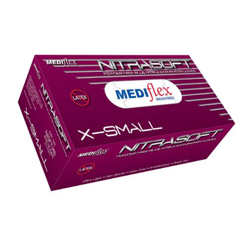 Mediflex Nitrasoft Powder Free Nitrile Gloves Pack Of 200