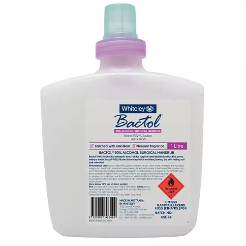 Whiteley Bactol 90% Alcohol Surgical Hand Rub 1 Litre