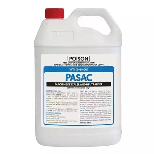 Whiteley Pasac Machine Descaler And Neutraliser 5 Litres 