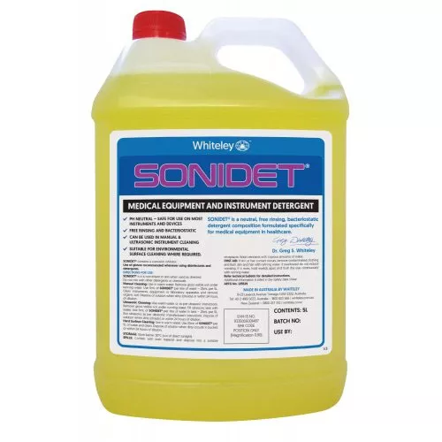 Whiteley Sonidet Ultrasonic Medical Equipment And Instrument Detergent 5 Litres
