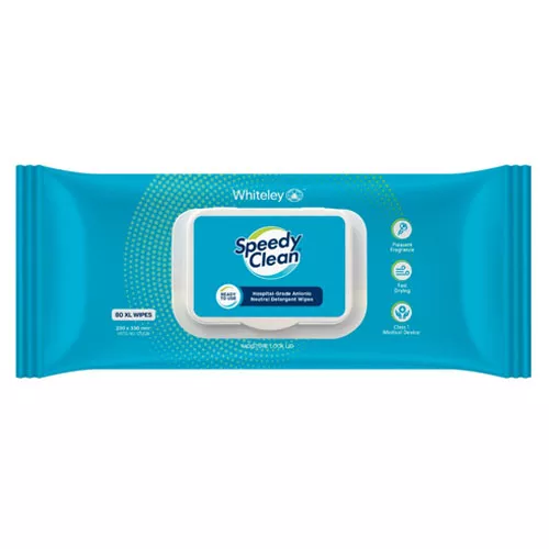 Whiteley Speedy Clean Hospital Grade Anionic Neutral Detergent Wipes