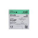 Look Nylon Black Monofilament Suture 6/0 12mm 3/8 Circle Reverse Cut Box Of 12