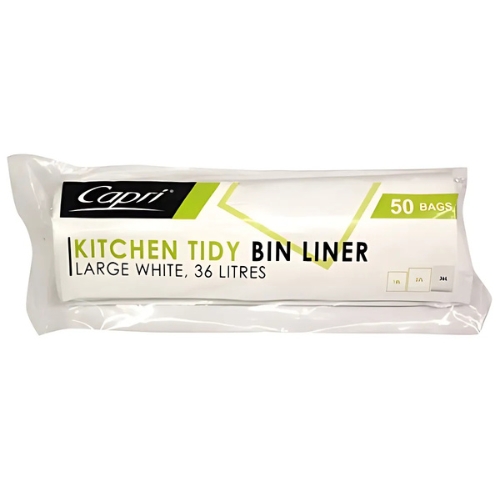Kitchen Tidy Bin Liners On Roll White 36 Litres Carton Of 1000