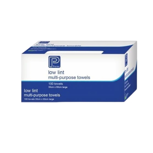 Premier Low Lint Towel 35x60cm Box Of 100