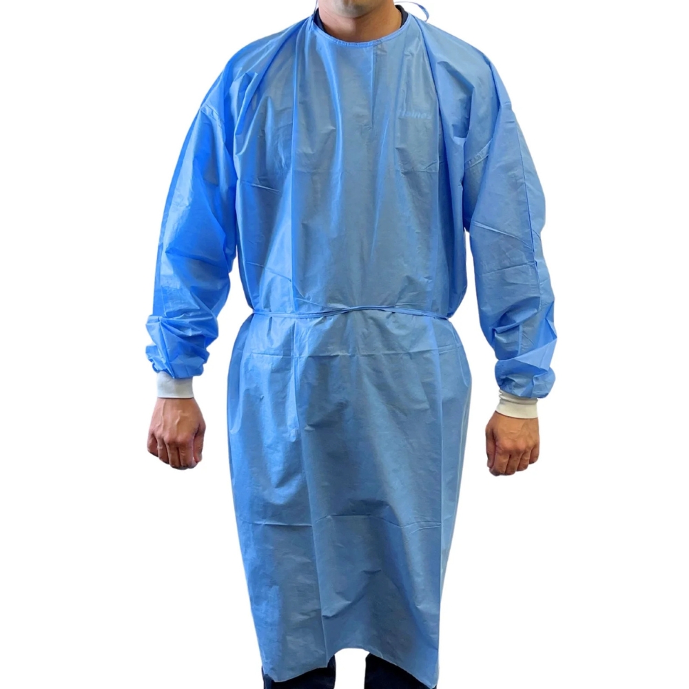 Haines Disposable Staff Level 3 Impervious Isolation Gowns Blue XX-Large Box Of 50
