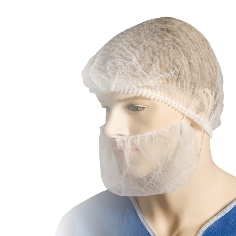 Bastion Polypropylene Beard Cover Double Loop White Carton Of 1000 