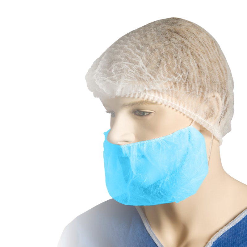 Bastion Polypropylene Beard Cover Double Loop Blue Carton Of 1000