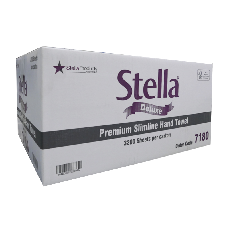 Stella Deluxe 2 Ply Slim Fold Hand Towel 3200 Sheet 7180 Carton Of 16
