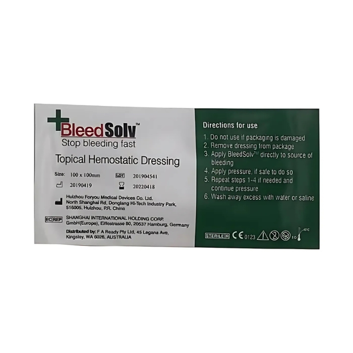 Bleedsolv Haemostatic Sterile Dental Gauze 10cm x 10cm Box Of 12