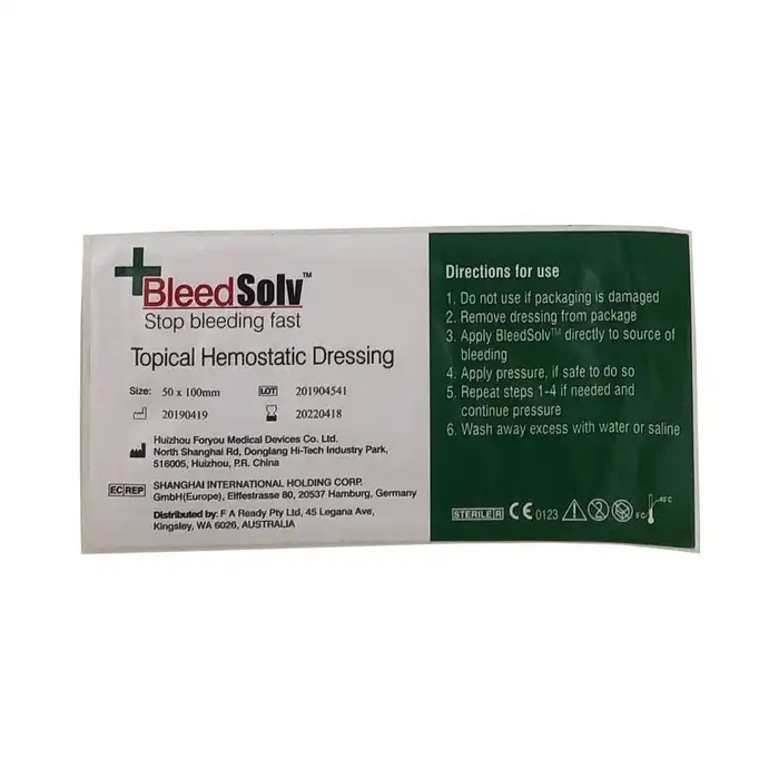 Bleedsolv Haemostatic Sterile Dental Gauze 5cm x 10cm Box Of 12