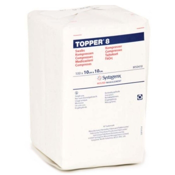 Topper 8 Non-Woven Gauze 10 x 10cm Non-Sterile Pack Of 100