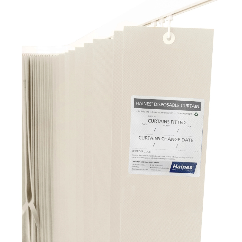 Haines Antimicrobial Medical Curtains 2.5m x 2m Neutral Box Of 15