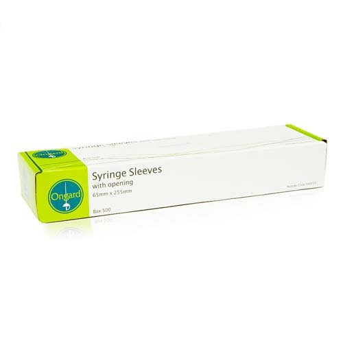 Ongard Eco Syringe Barrier Sleeves with Opening 64x254mm Box Of 500