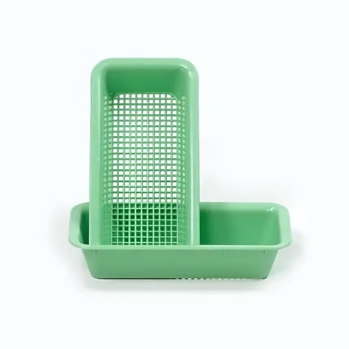 Surgical Perforated Dressing Instrument Trays 200x100x40mm Green