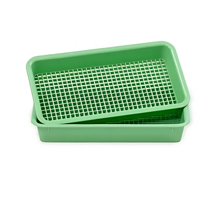Surgical Perforated Dressing Instrument Trays 270x150x30mm Green